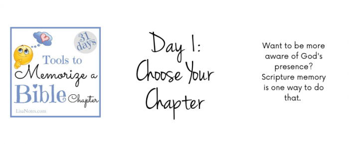 Day 1: Choose your chapter {Tools to memorize} Day 1: Choose your chapter {Tools to memorize}