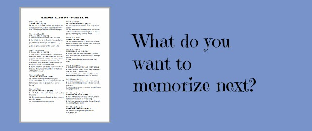 Day 24: Plan for next time {Tools for memorizing}