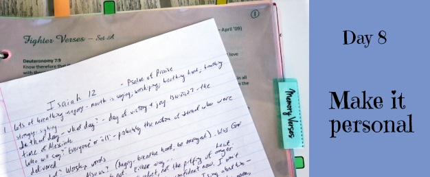 Day 8: Make it personal {Tools for memorizing}