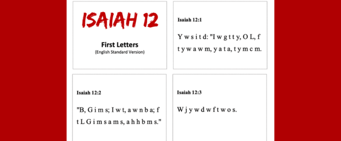 Day 6: 1st letters and commentaries {Tools for memorizing}