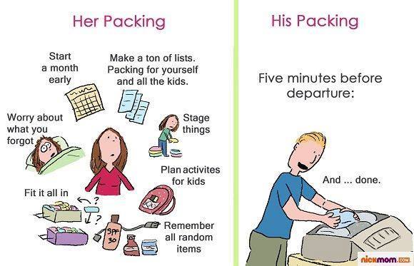 his and her packing list