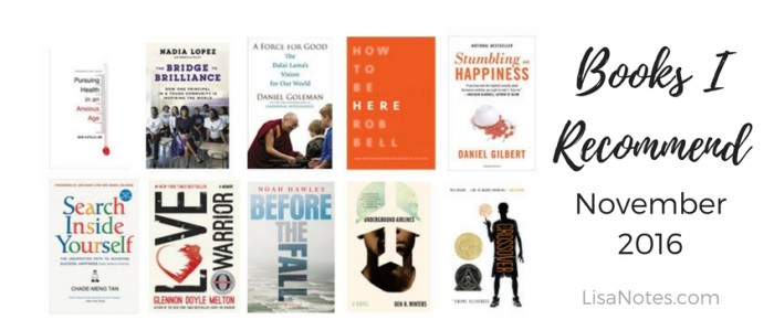 Ten Books I Recommend – November 2016