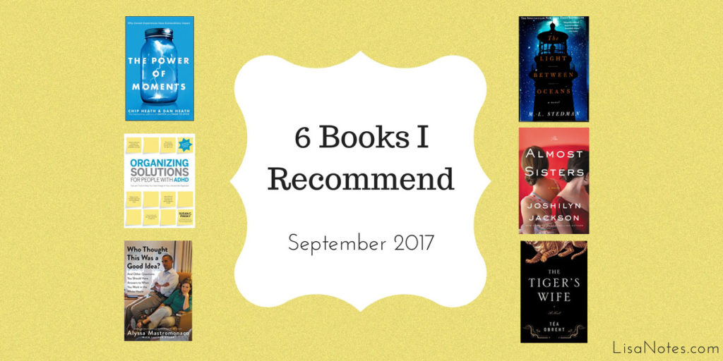 Six Books I Recommend - September 2017