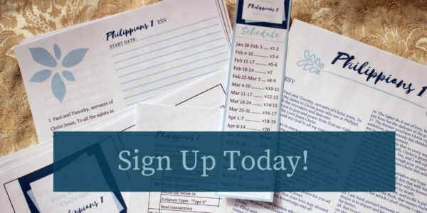 Click to sign up for the #Philippians1 Bible Memory Challenge