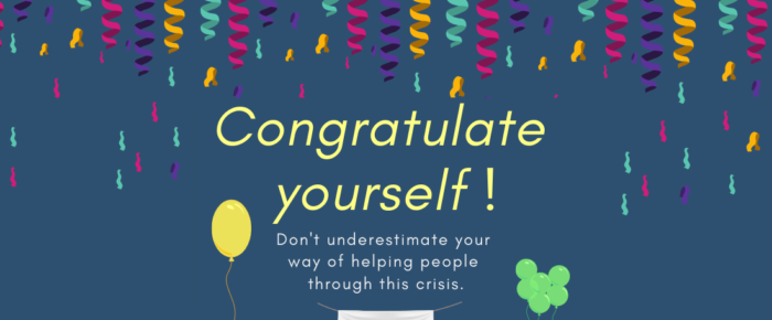 Congratulate Yourself – Thanks for How You’re Helping