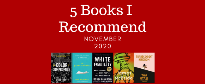 5 Books I Recommend—November 2020 5 Books I Recommend—November 2020