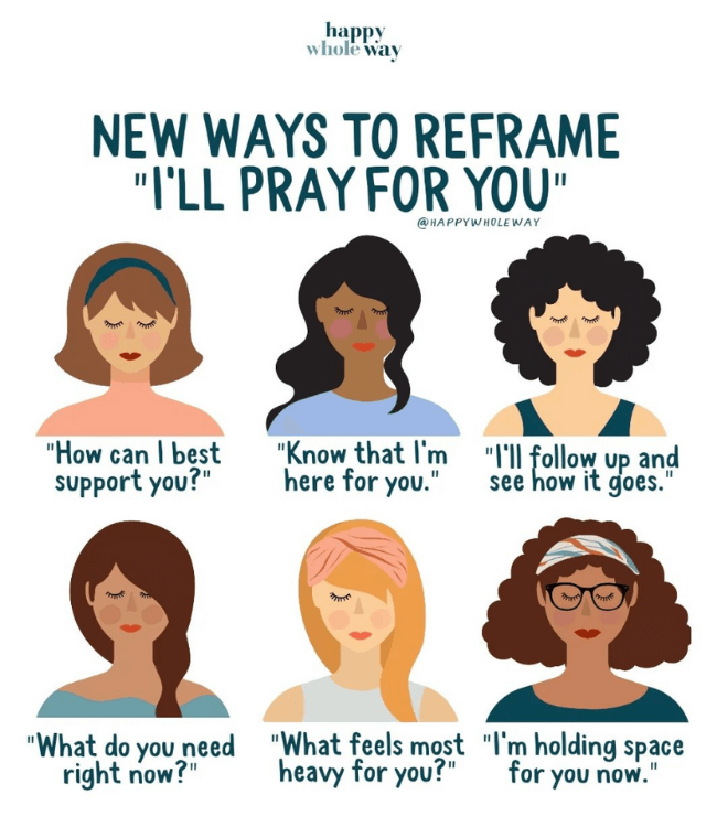 Image: New Ways to Reframe I'll Pray for You