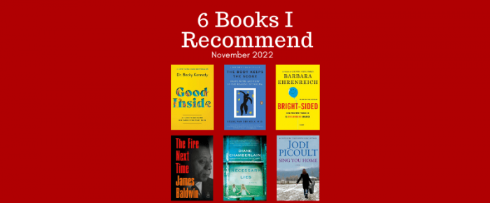 6 Books I Recommend + 6 Books Recommended to Me—November 2022