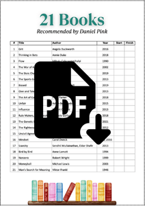 21 Books Recommended by Daniel Pink