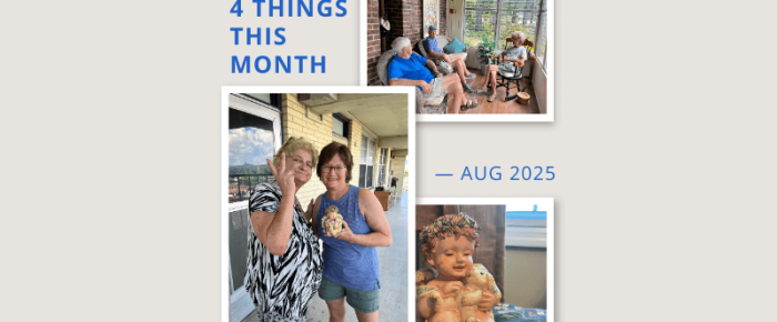 4 Things I Loved, Learned, Celebrated, and Let Go of This Month {Share 4 Somethings - August 2025}