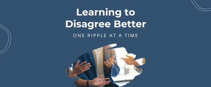 Learning to Disagree Better with Mr. T-Shirt Man: One Ripple at a Time