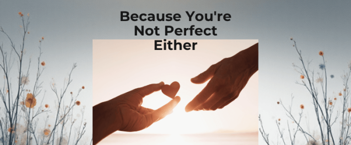 Because You’re Not Perfect Either