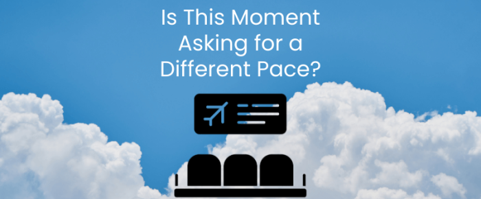 What If This Moment Is Asking for a Different Pace?