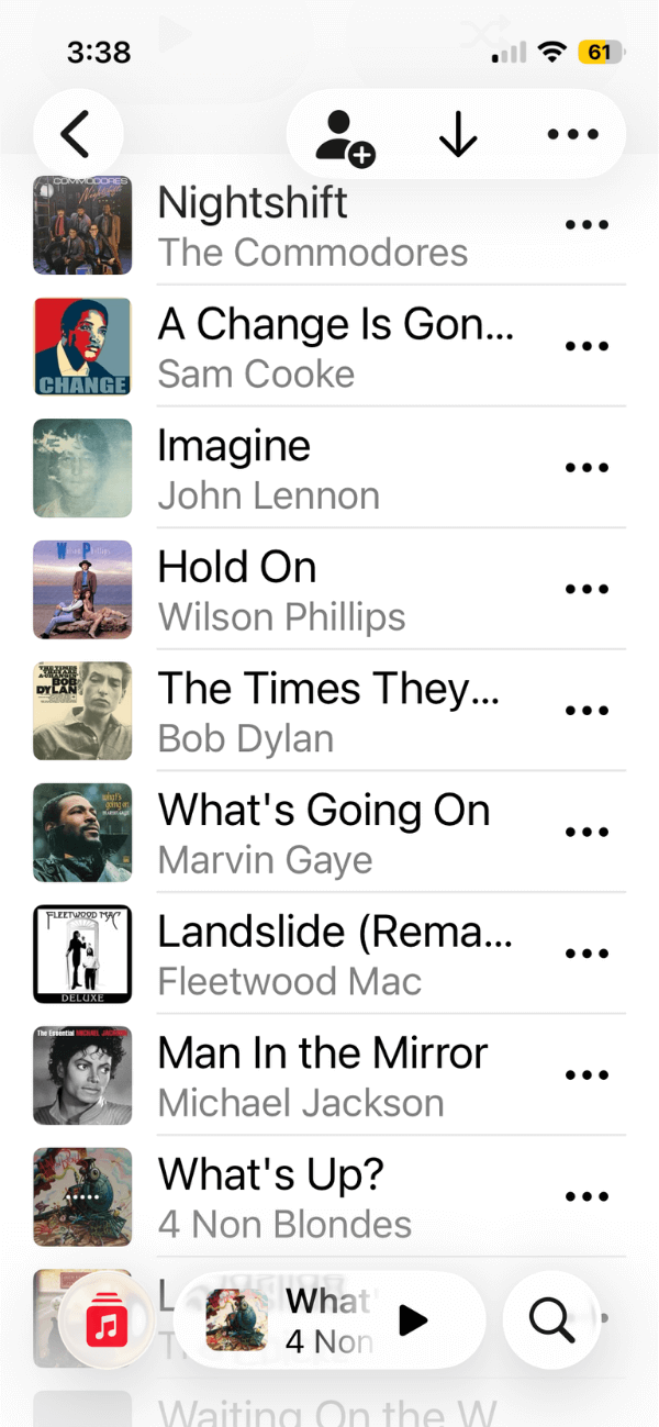 Playlist of 20 songs with One Word of the Year, Shift