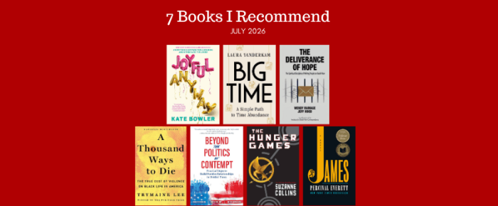 7 Books I Recommend from Joy to Hope to Justice 7 Books I Recommend from Joy to Hope to Justice