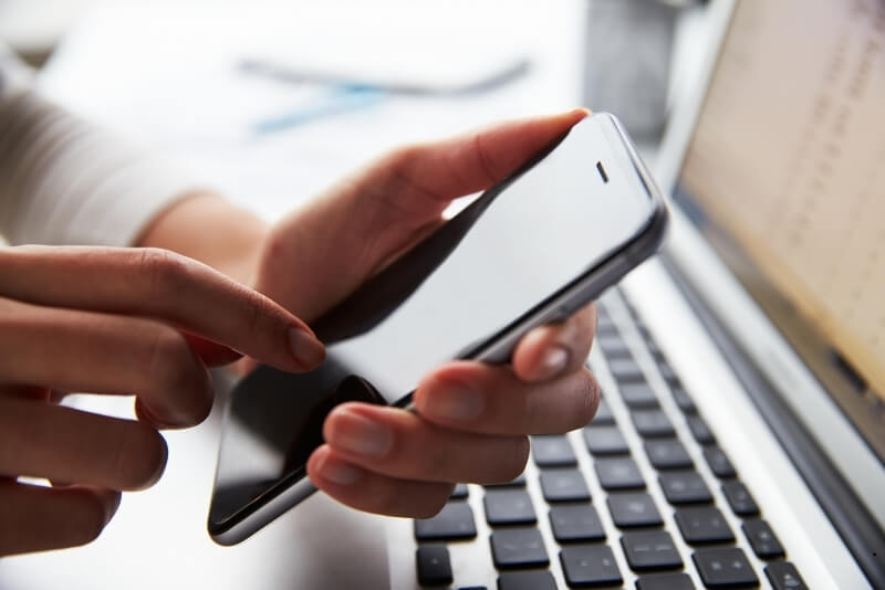 A person making a phone call to get help